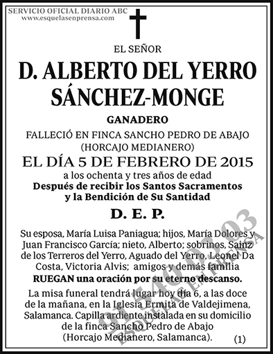 Alberto del Yerro Sánchez-Monge